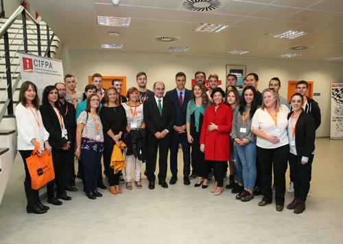 Visita oficial del presidente del Gobierno y la ministra de Educación y Formación Profesional al Centro de Innovación para la FP de Aragón