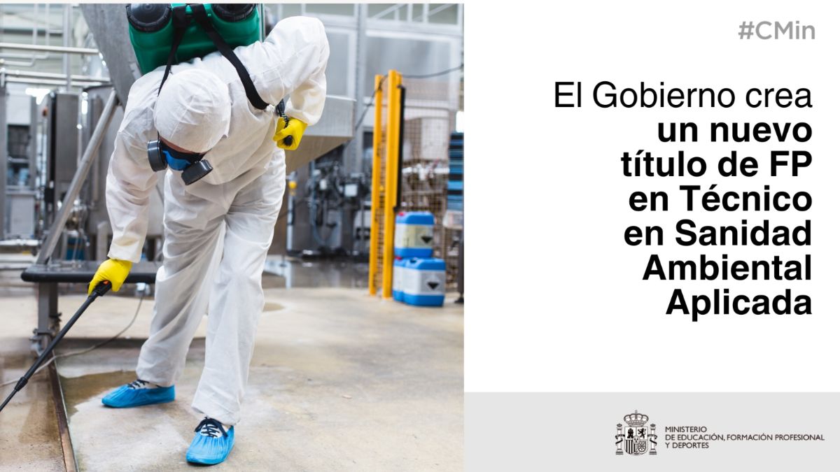 El Gobierno crea un nuevo título de Formación Profesional en Técnico en Sanidad Ambiental Aplicada