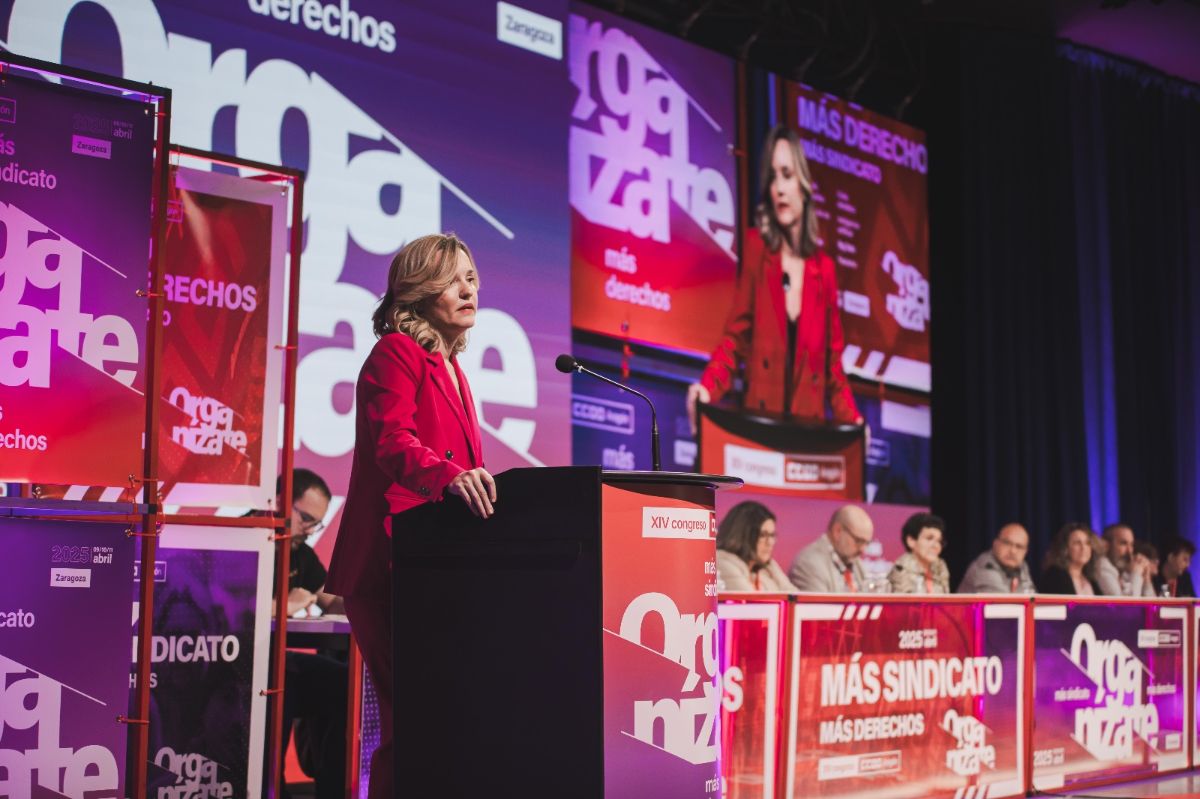 Pilar Alegría: «Gobierno y sindicatos de la mano somos la fuerza más determinante y transformadora del país»