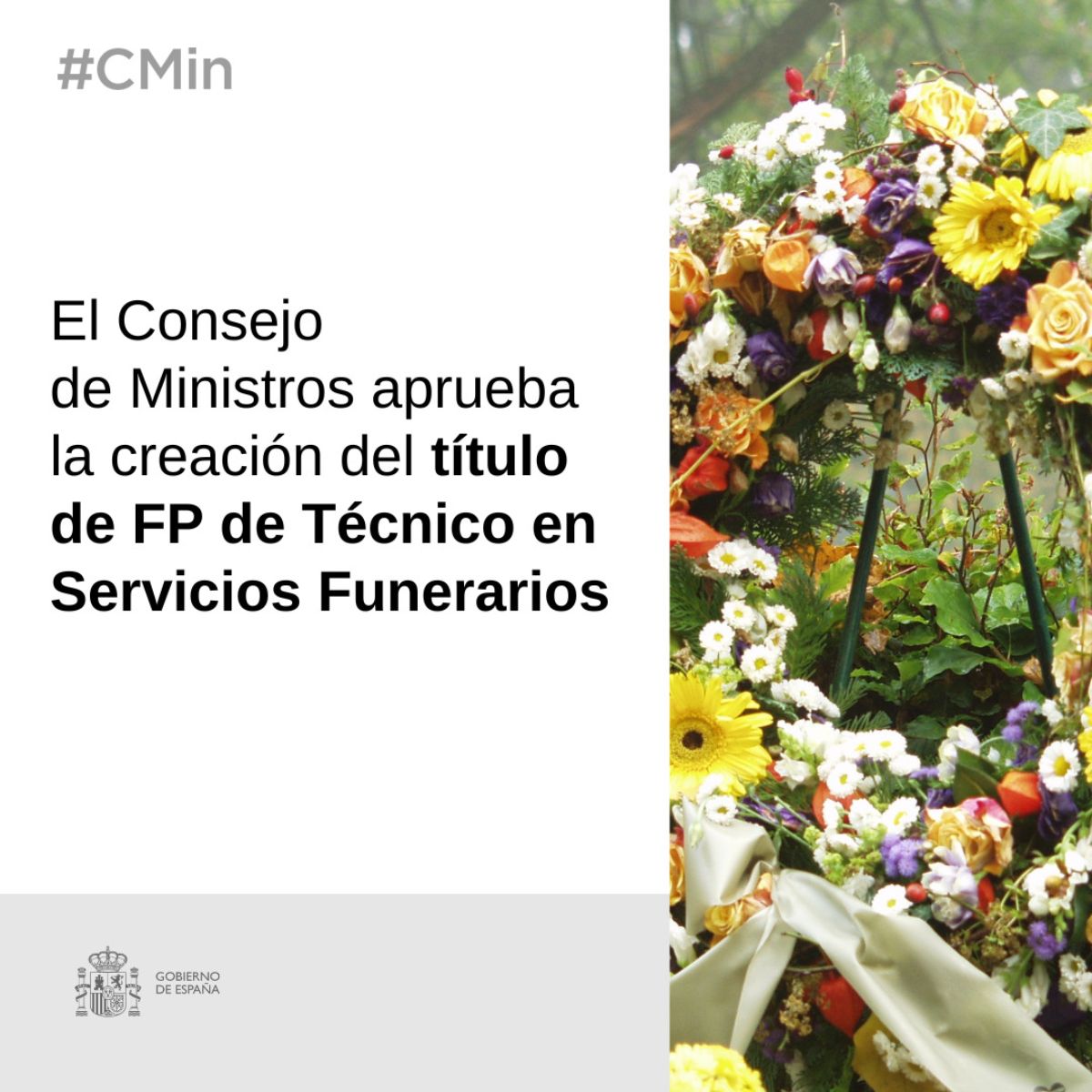 El Consejo de Ministros aprueba la creación del título de FP de Técnico en Servicios Funerarios