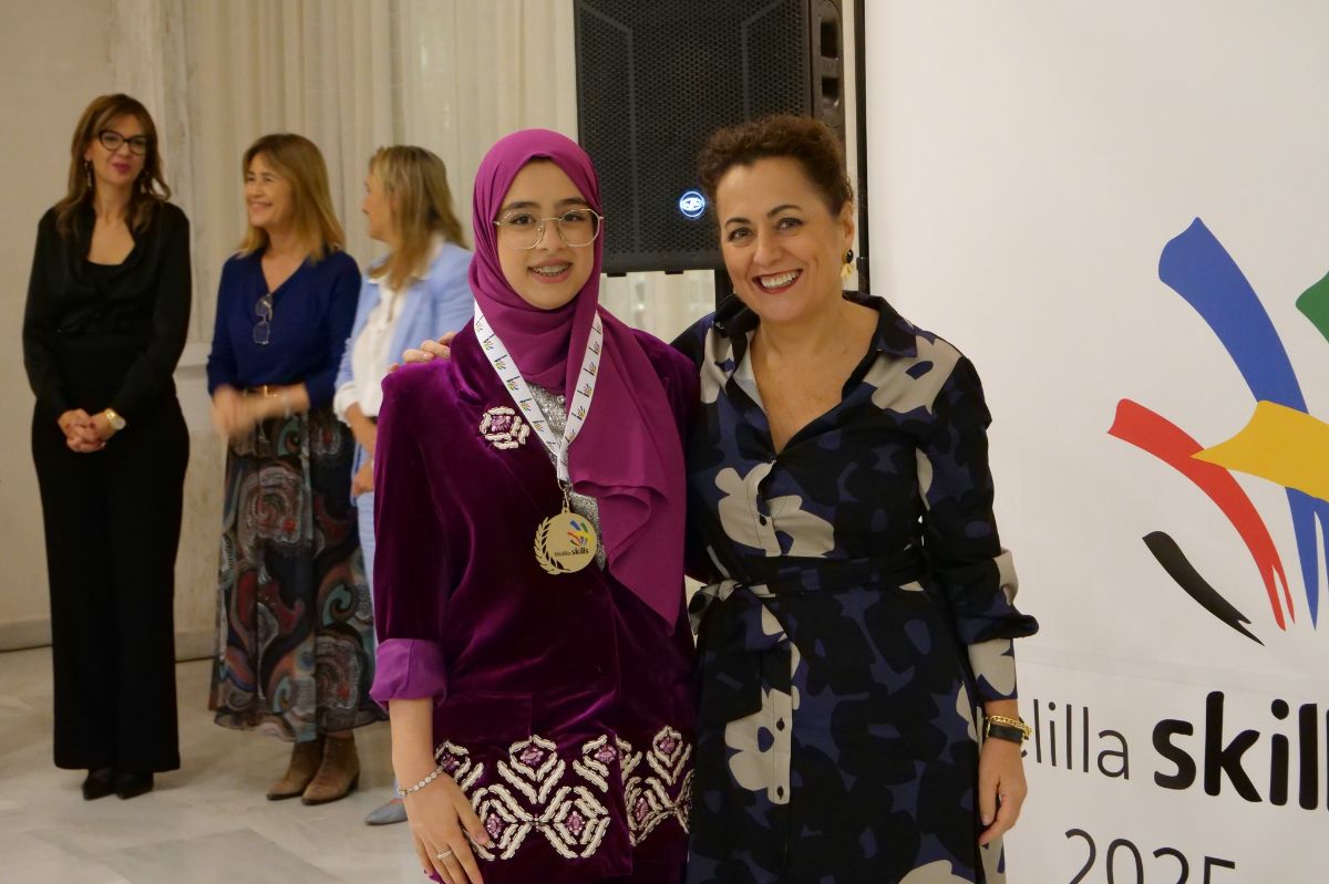 La secretaria general de Formación Profesional, Esther Monterrubio, clausura la competición ‘MelillaSkills 2025’