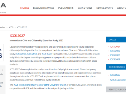 Sitio web ICCS 2027