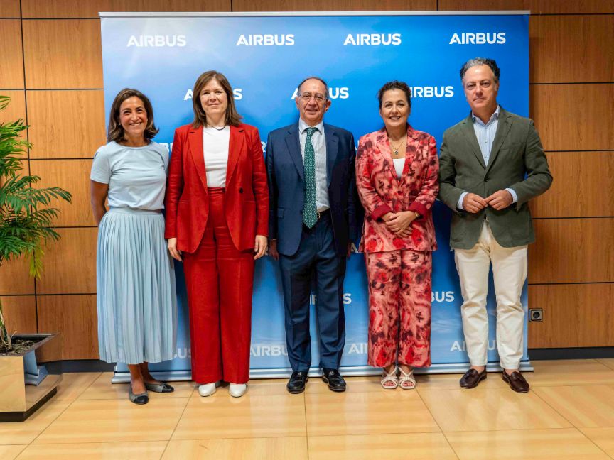 La secretaria general de Formación Profesional, Esther Monterrubio, visita las instalaciones de Airbus en Getafe (Madrid) 