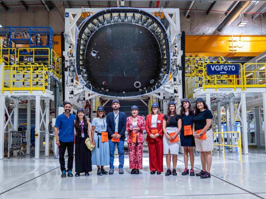 La secretaria general de Formación Profesional, Esther Monterrubio, visita las instalaciones de Airbus en Getafe (Madrid) 
