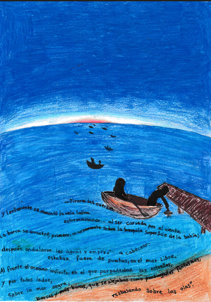 Primer puesto . Nivel B1.2 - B2 . Autora: Ainhoa Droz. En el mar. Prosa poética. Vicente Blasco Ibáñez