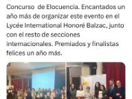 Todas las secciones internacionales felices en el Lycée Honoré de Balzac.
