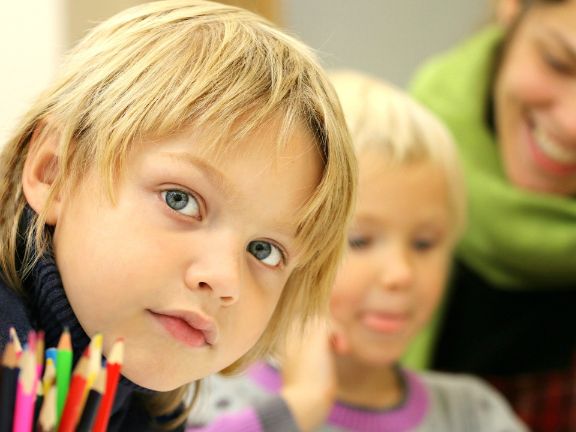 Niños en una clase