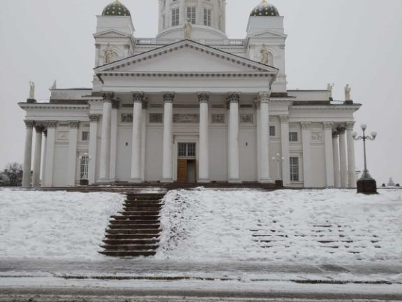 Uno de los monumentos de Helsinki