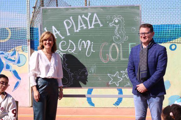 La ministra Pilar Alegría en el CEIP Félix Rodríguez de la Fuente de Los Nietos