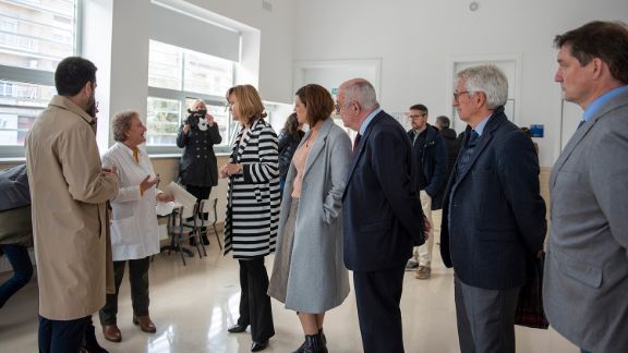 La ministra Pilar Alegría en el CEIP La Estación