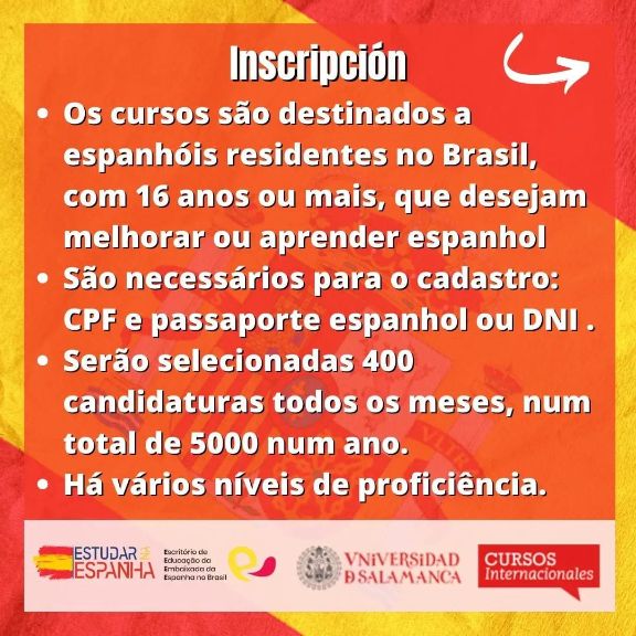 Curso de español para españoles en Brasil