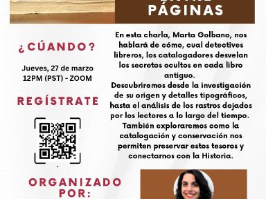 Charla desvelando misterios ocultos entre libros