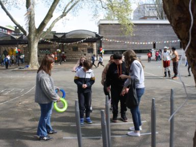 Otra de las actividades de la yincana