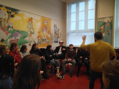 alumnos en el taller de cuentacuentos 2