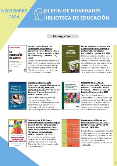 Boletín novedades Noviembre 2024