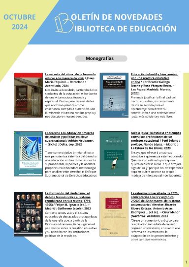 Boletín novedades Octubre 2024