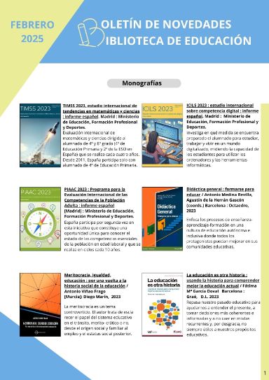 Enlace al pdf del Boletín de novedades febrero 2025