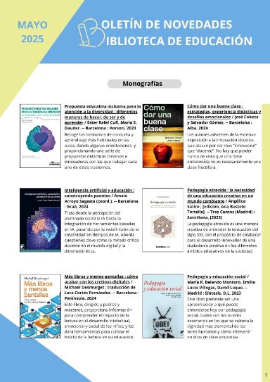 Enlace al pdf del Boletín de novedades mayo 2025