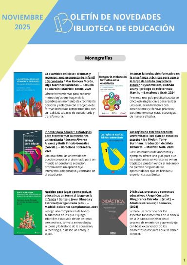 Boletín novedades noviembre 2025