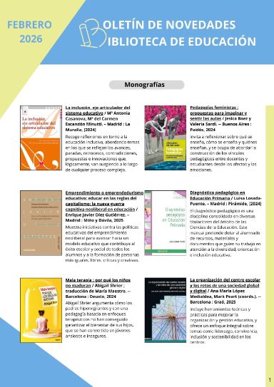 Enlace al pdf del Boletín de novedades febrero 2026