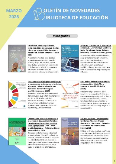 Boletín novedades marzo 2026