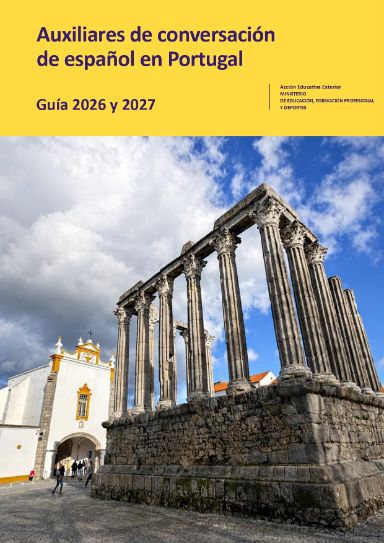 portada de la guía de auxiliares de conversación de español en Portugal con enlace al documento pdf