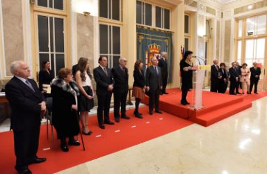 Imagen de la ceremonia de entrega de condecoraciones de la Orden Civil de Alfonso X el Sabio