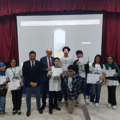 Entrega del premio por equipos