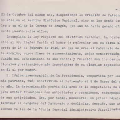 Memoria del Patronato del Archivo Histórico Nacional. ACME, Archivos y bibliotecas, L-1741/bis, p.2