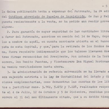 Memoria del Patronato del Archivo Histórico Nacional. ACME, Archivos y bibliotecas, L-1741/bis, p.5