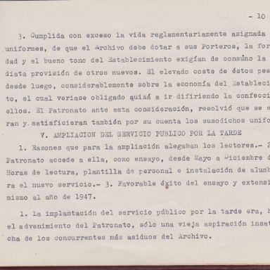 Memoria del Patronato del Archivo Histórico Nacional. ACME, Archivos y bibliotecas, L-1741/bis, p.10