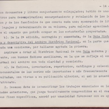 Memoria del Patronato del Archivo Histórico Nacional. ACME, Archivos y bibliotecas, L-1741/bis, p.14