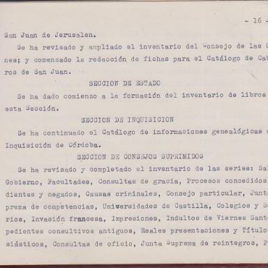 Memoria del Patronato del Archivo Histórico Nacional. ACME, Archivos y bibliotecas, L-1741/bis, p.16