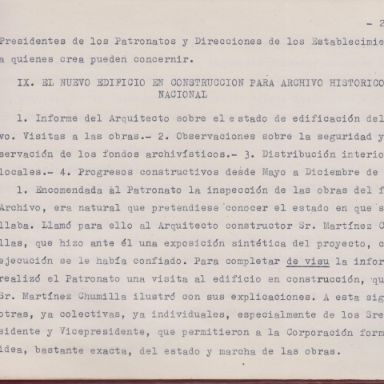 Memoria del Patronato del Archivo Histórico Nacional. ACME, Archivos y bibliotecas, L-1741/bis, p.21