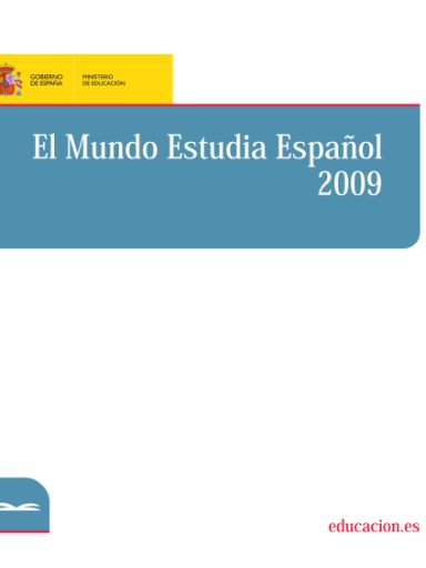 Portada El mundo estudia español 2009