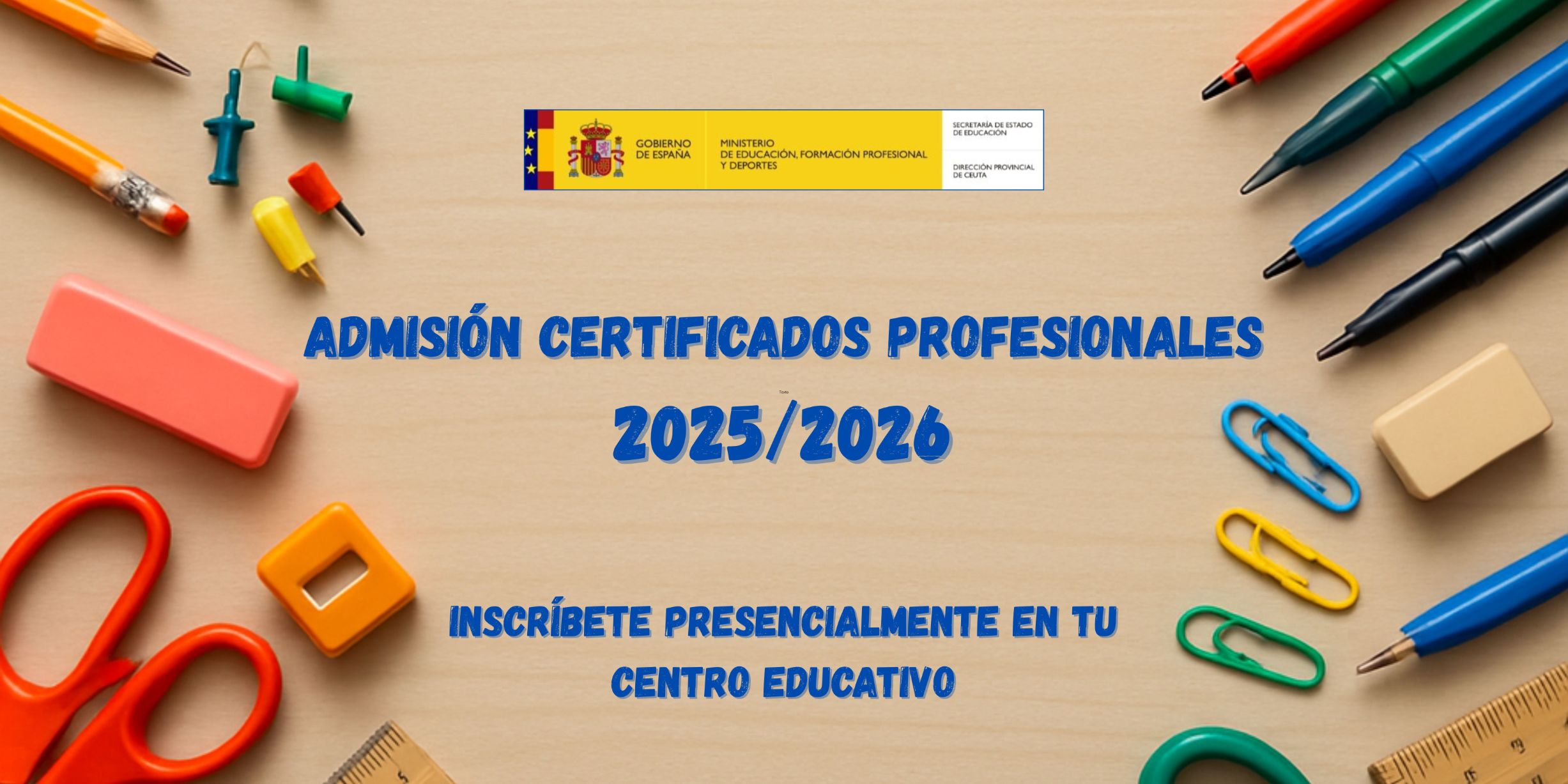 Admisión de certificados profesionales