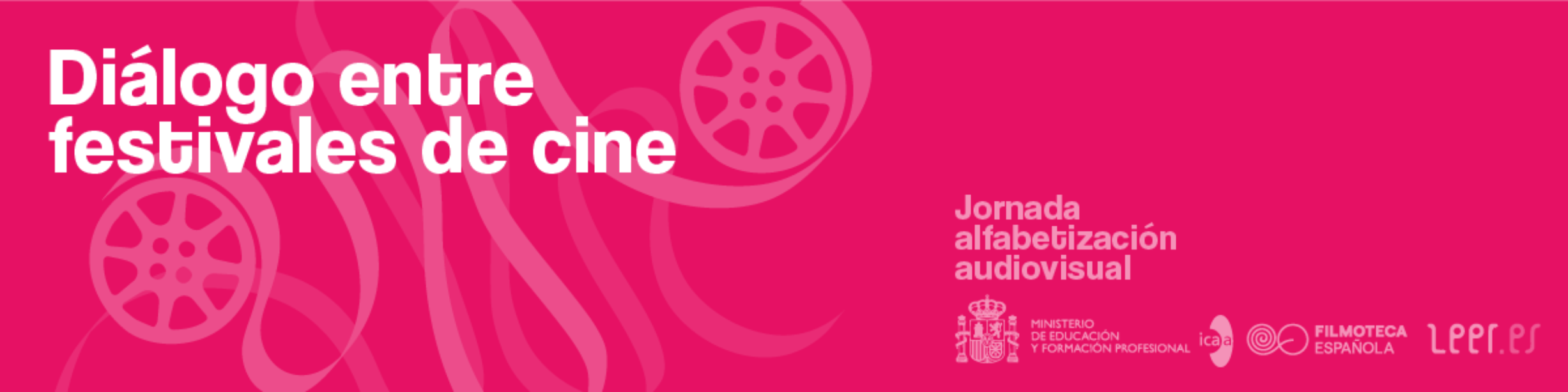 Banner con texto:Diálogo entre festivales de cine