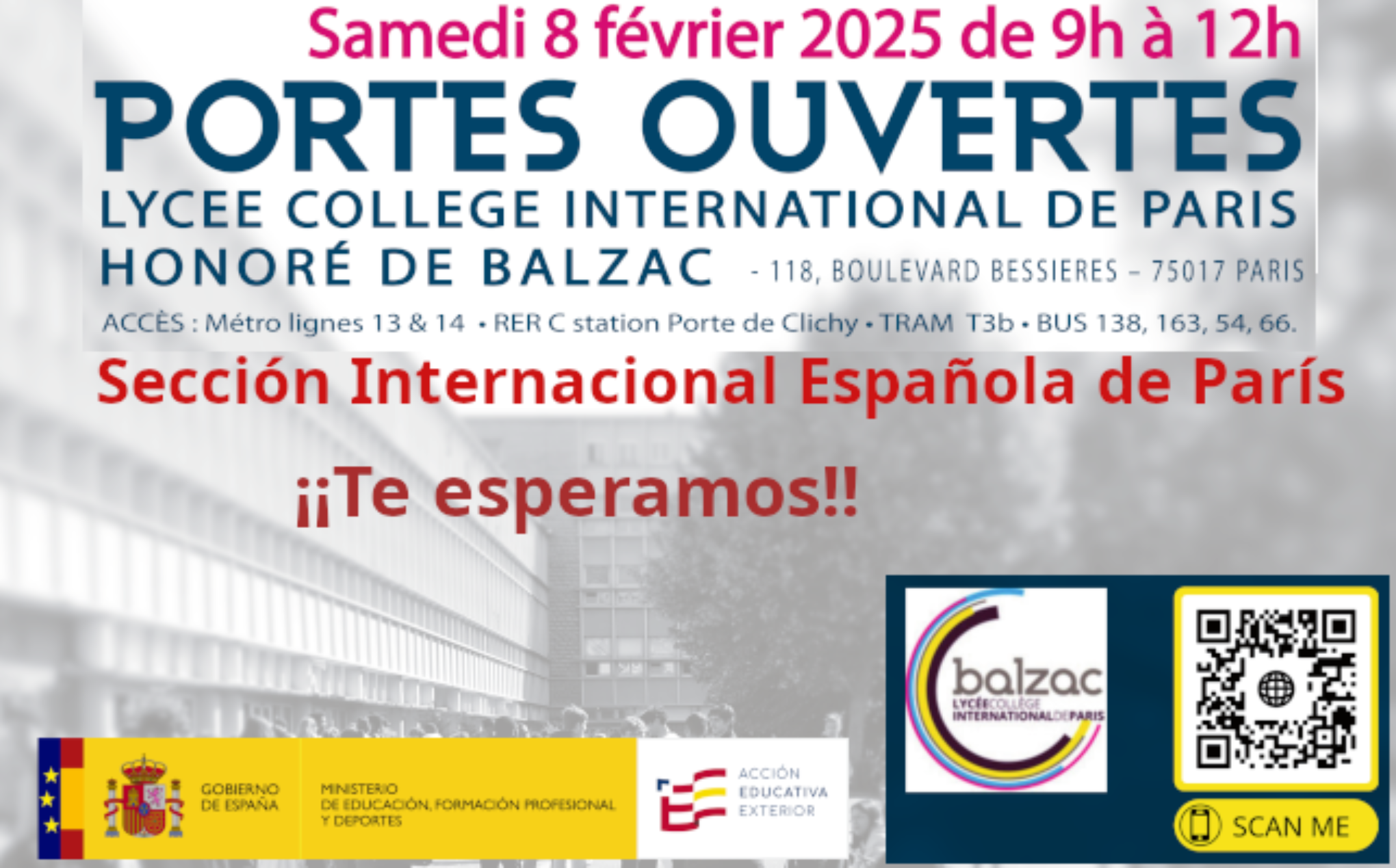 JORNADAS DE PUERTAS ABIERTAS  SECCIÓN ESPAÑOLA. CURSO 24-25