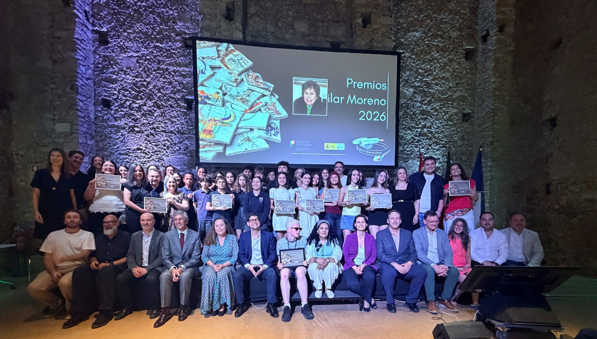 Foto final en la entrega de premios Pilar Moreno