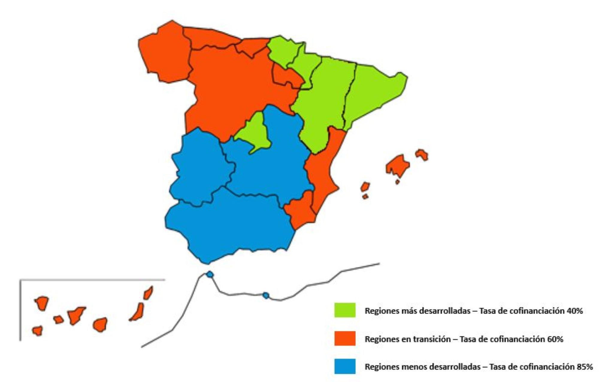 Tasas de cofinanciación del FSE+ en España