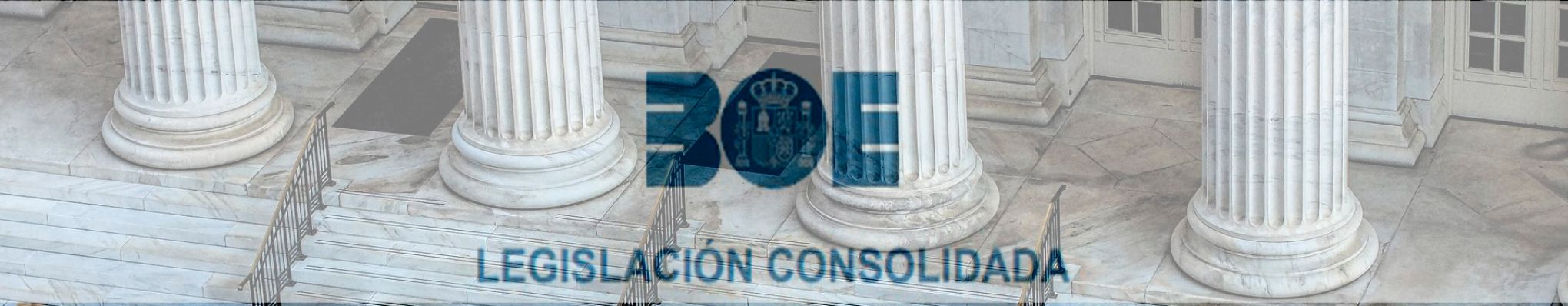 Columnas símbolo de la justicia con logo del Boletín Oficial del Estado