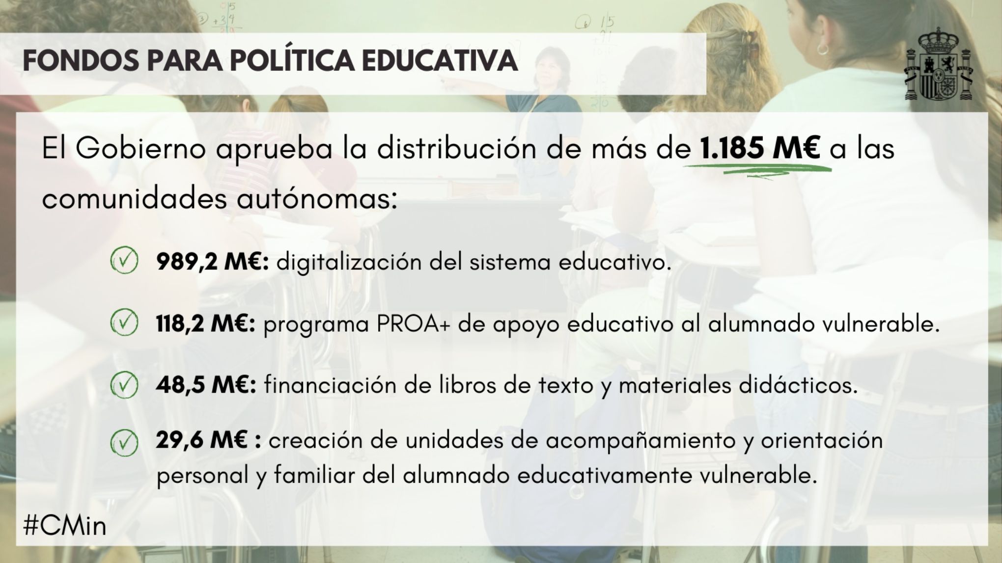 Foto con el presupuesto