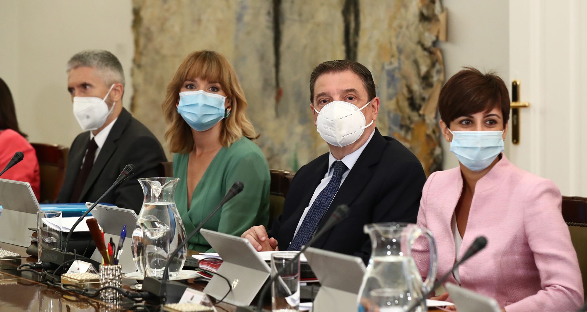 la ministra Pilar Alegría en el Consejo de Ministros