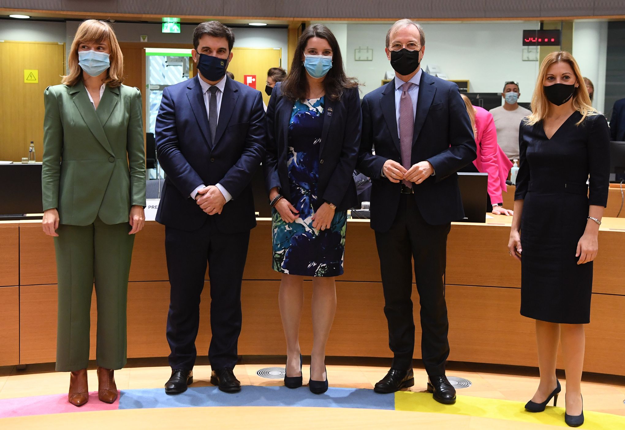 Pilar Alegría en el Consejo de Ministros de la UE