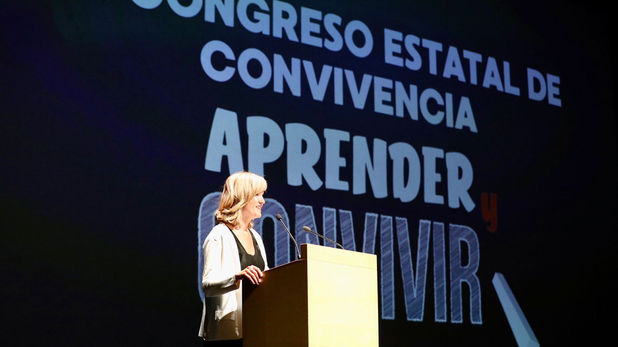 Pilar Alegría en la inauguración del VII Congreso Estatal de Convivencia