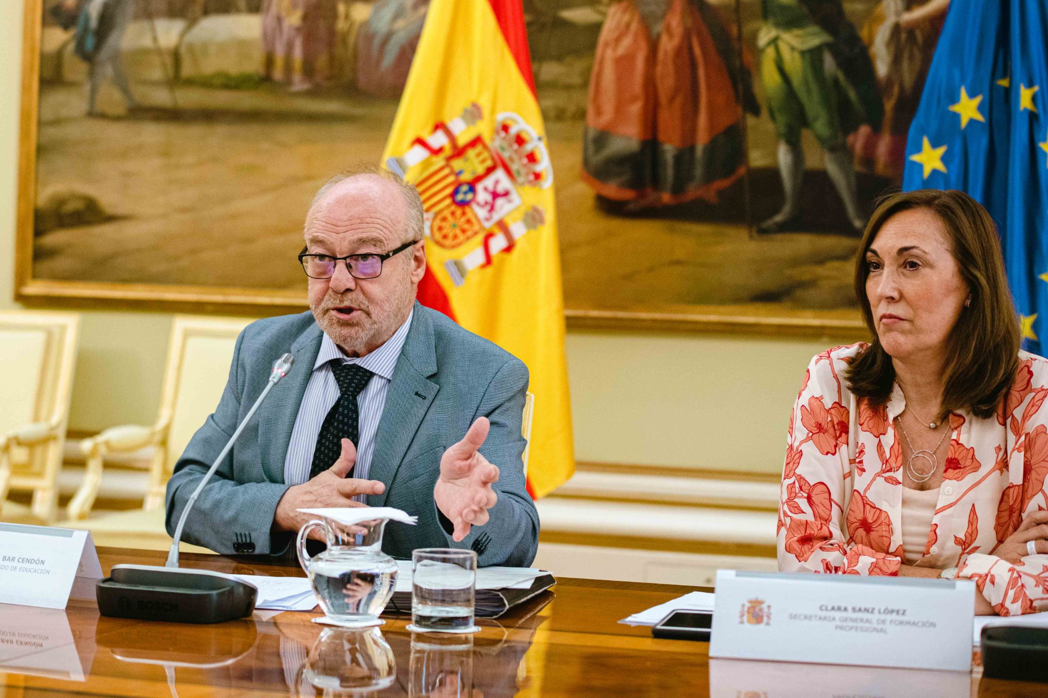 El secretario de Estado de Educación, José Manuel Bar, y la Secretaria General de FP, Clara Sanz
