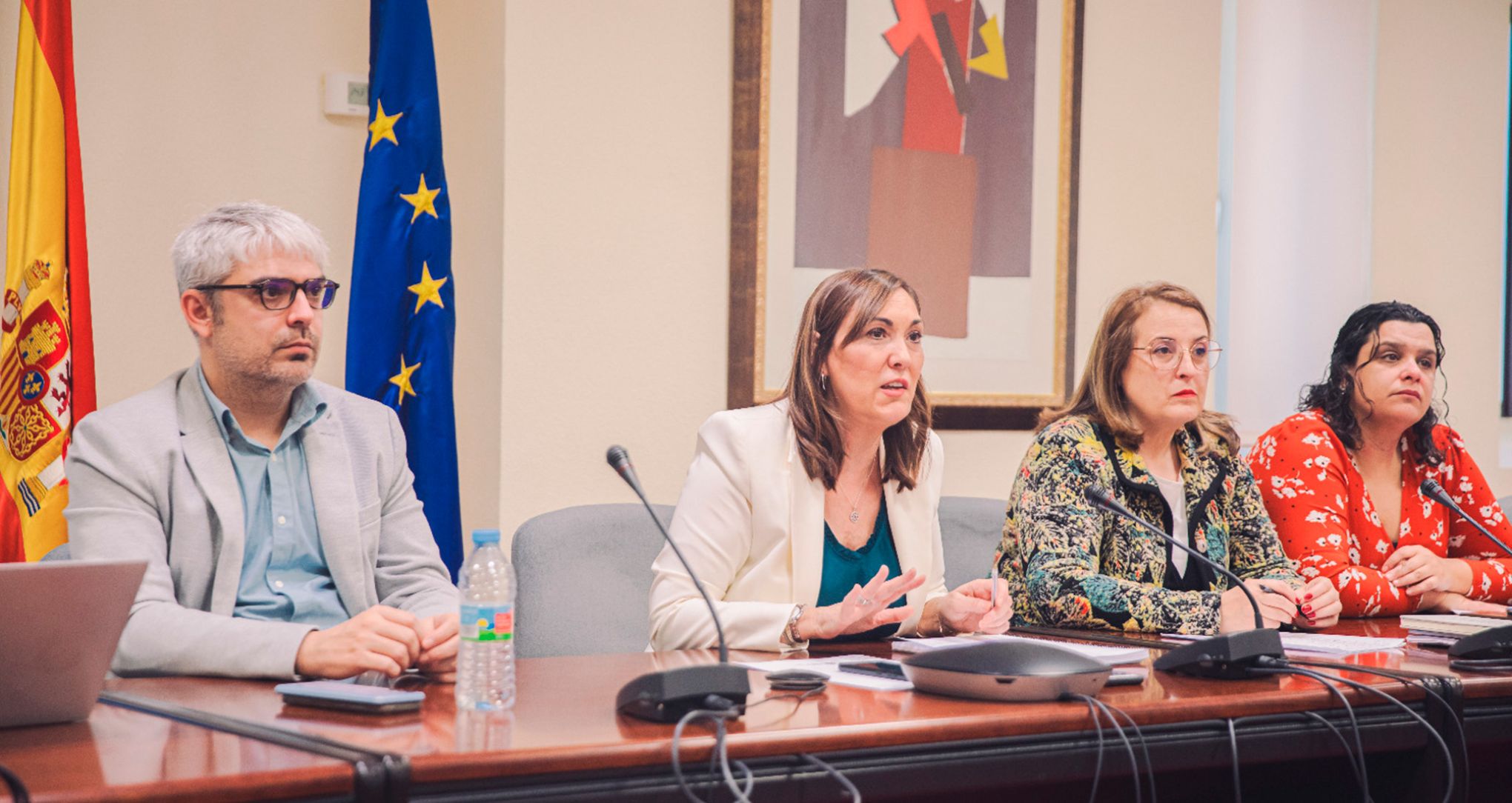 La secretaria general de FP, Clara Sanz, en la ruenión con las comunidades autónomas