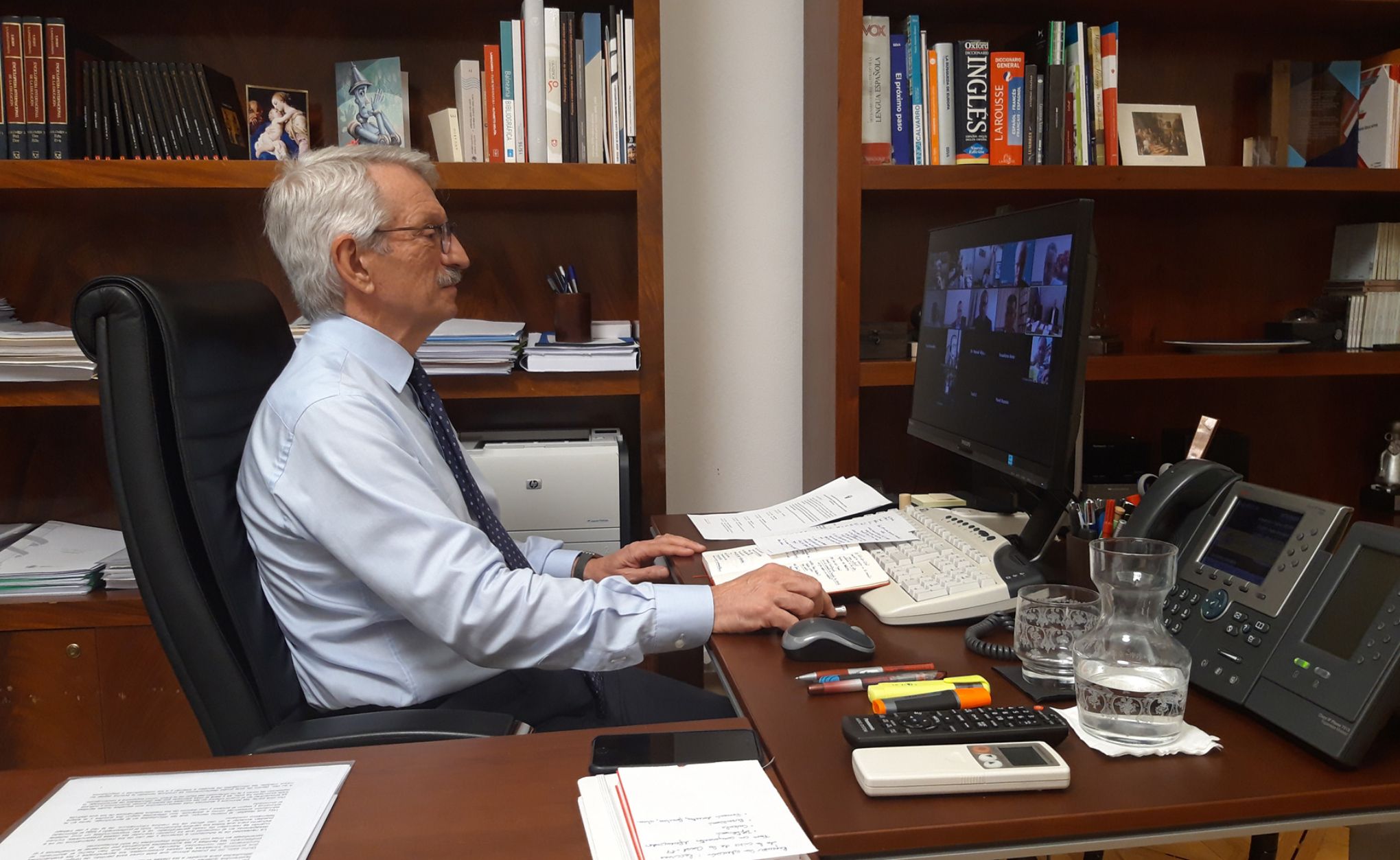 El secretario de Estado de Educación, Alejandro Tiana, durante una videoconferencia