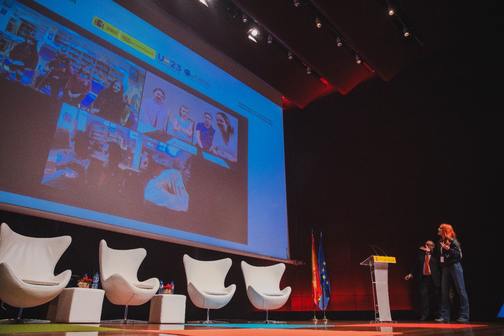 La astronauta Sara García Alonso en la conferencia internacional sobre el futuro de la chicas en STEAM