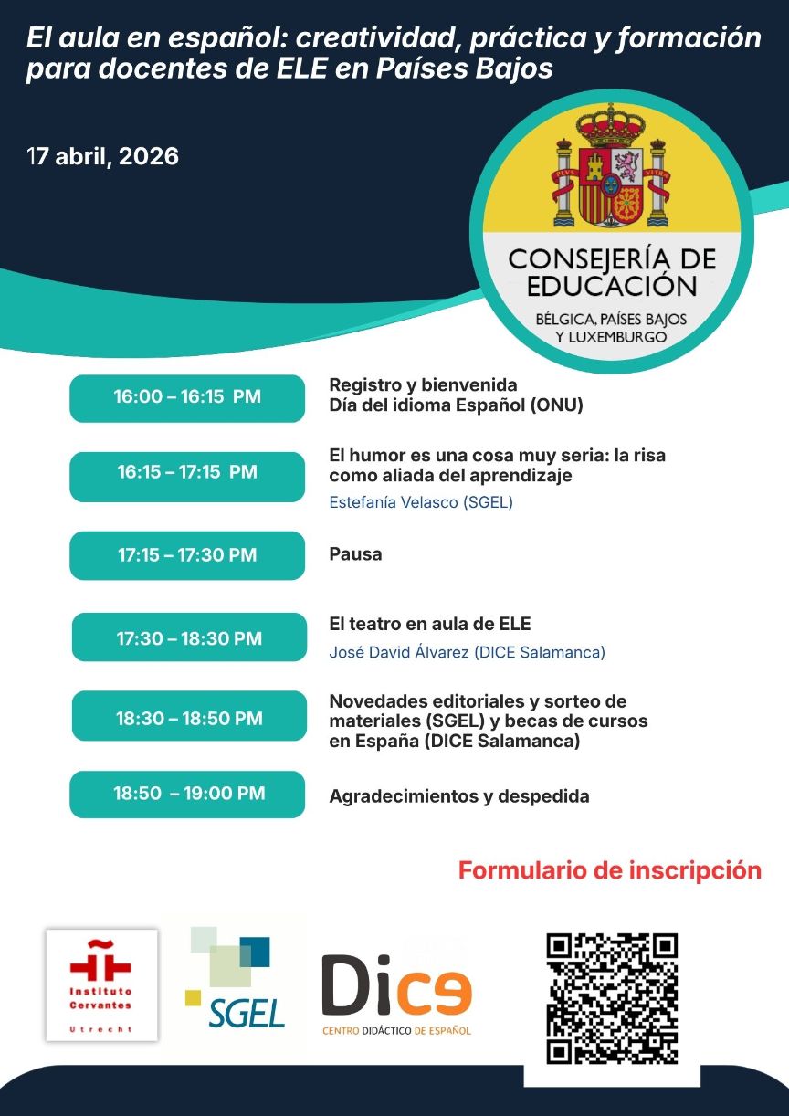 Cartel jornada formativa ELE en Países Bajos